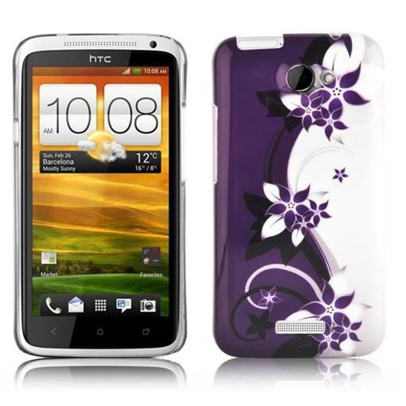 Cadorabo Hülle kompatibel mit HTC ONE X / X+ mit STARS AND STRIPES Aufdruck - Hard Case Schutzhülle im trendigen Design