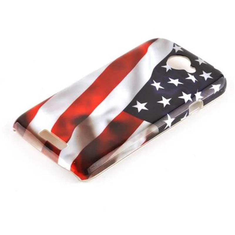 Cadorabo Hülle kompatibel mit HTC ONE S mit STARS AND STRIPES Aufdruck - Hard Case Schutzhülle im trendigen Design
