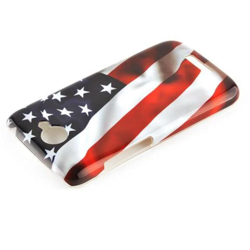 Cadorabo Hülle kompatibel mit HTC ONE S mit STARS AND STRIPES Aufdruck - Hard Case Schutzhülle im trendigen Design