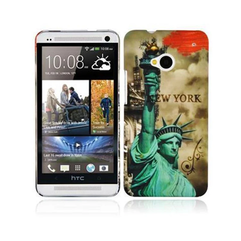 Cadorabo Hülle kompatibel mit HTC ONE M7 mit LONDON - BIG BEN Aufdruck - Hard Case Schutzhülle im trendigen Design