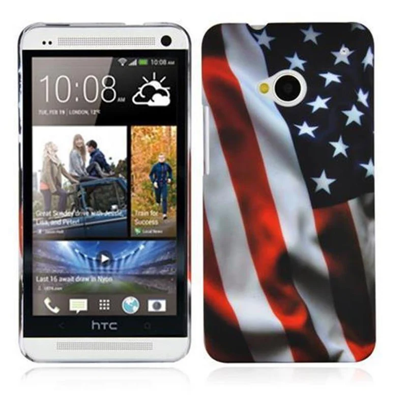 Cadorabo Hülle kompatibel mit HTC ONE M7 mit LONDON - BIG BEN Aufdruck - Hard Case Schutzhülle im trendigen Design