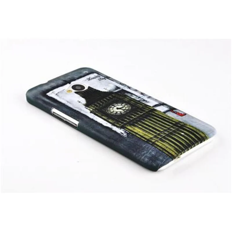 Cadorabo Hülle kompatibel mit HTC ONE M7 mit LONDON - BIG BEN Aufdruck - Hard Case Schutzhülle im trendigen Design