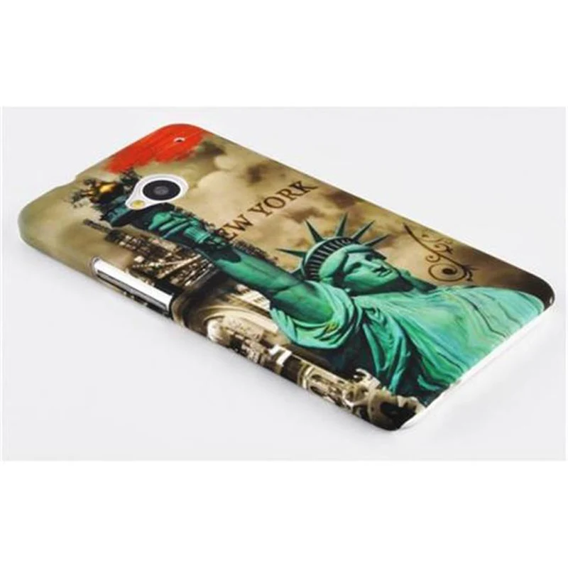 Cadorabo Hülle kompatibel mit HTC ONE M7 mit LONDON - BIG BEN Aufdruck - Hard Case Schutzhülle im trendigen Design