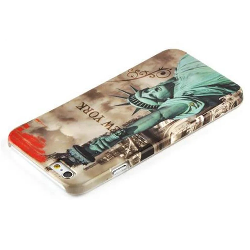 Cadorabo Hülle kompatibel mit Apple iPhone 6 / 6S mit NEW YORK - FREIHEITSSTATUE Aufdruck - Hard Case Schutzhülle im trendigen Design