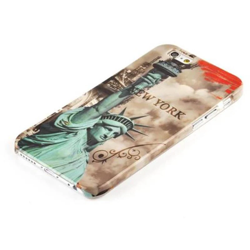 Cadorabo Hülle kompatibel mit Apple iPhone 6 / 6S mit NEW YORK - FREIHEITSSTATUE Aufdruck - Hard Case Schutzhülle im trendigen Design