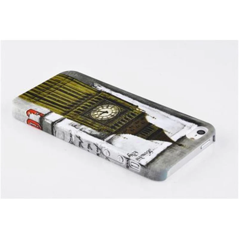 Cadorabo Hülle kompatibel mit Apple iPhone 5 / 5S / SE 2016 mit BROWN TIGER Aufdruck - Hard Case Schutzhülle im trendigen Design
