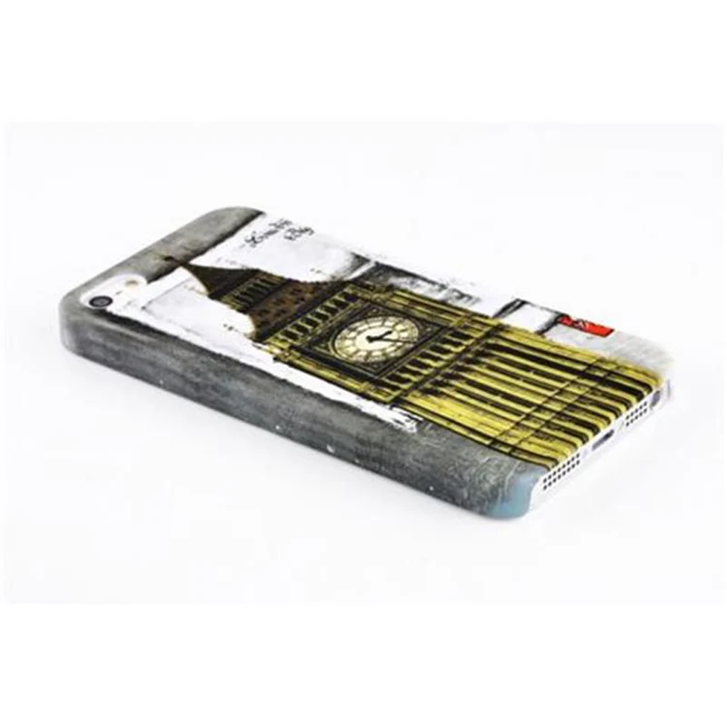 Cadorabo Hülle kompatibel mit Apple iPhone 5 / 5S / SE 2016 mit BROWN TIGER Aufdruck - Hard Case Schutzhülle im trendigen Design