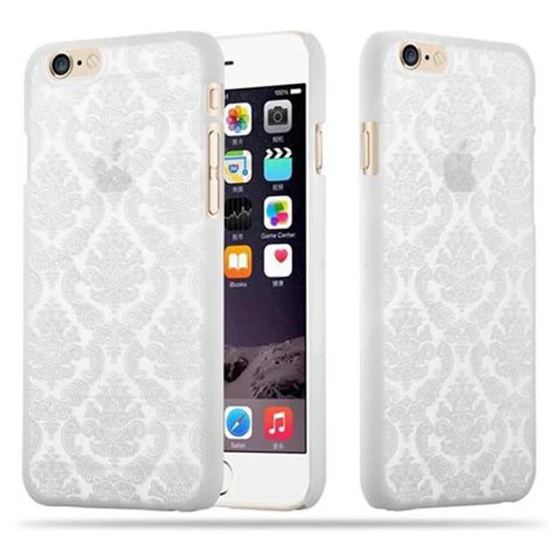 Cadorabo Hülle kompatibel mit Apple iPhone 6 / 6S Hard Case Schutzhülle in Blumen Paisley Henna Design gegen Kratzer und Stöße