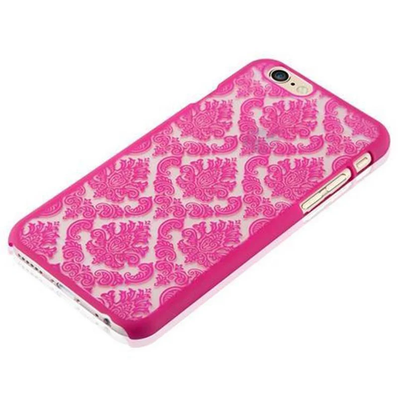 Cadorabo Hülle kompatibel mit Apple iPhone 6 / 6S Hard Case Schutzhülle in Blumen Paisley Henna Design gegen Kratzer und Stöße