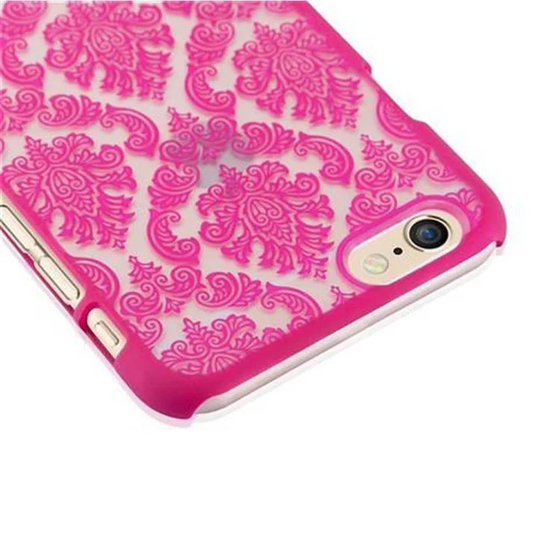 Cadorabo Hülle kompatibel mit Apple iPhone 6 / 6S Hard Case Schutzhülle in Blumen Paisley Henna Design gegen Kratzer und Stöße