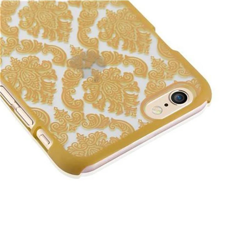 Cadorabo Hülle kompatibel mit Apple iPhone 6 / 6S Hard Case Schutzhülle in Blumen Paisley Henna Design gegen Kratzer und Stöße