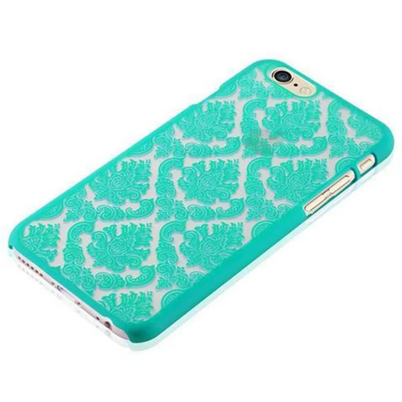 Cadorabo Hülle kompatibel mit Apple iPhone 6 / 6S Hard Case Schutzhülle in Blumen Paisley Henna Design gegen Kratzer und Stöße