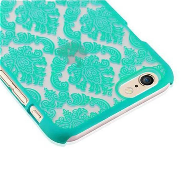 Cadorabo Hülle kompatibel mit Apple iPhone 6 / 6S Hard Case Schutzhülle in Blumen Paisley Henna Design gegen Kratzer und Stöße