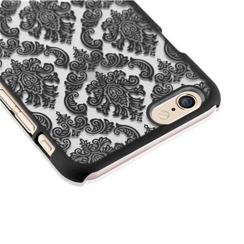 Cadorabo Hülle kompatibel mit Apple iPhone 6 / 6S Hard Case Schutzhülle in Blumen Paisley Henna Design gegen Kratzer und Stöße