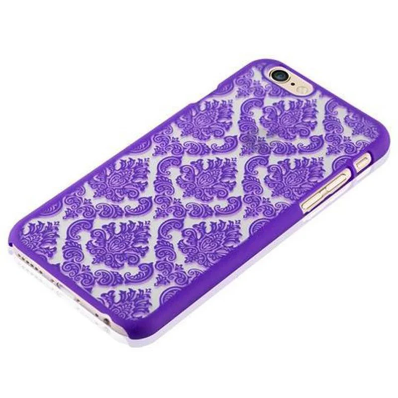 Cadorabo Hülle kompatibel mit Apple iPhone 6 / 6S Hard Case Schutzhülle in Blumen Paisley Henna Design gegen Kratzer und Stöße