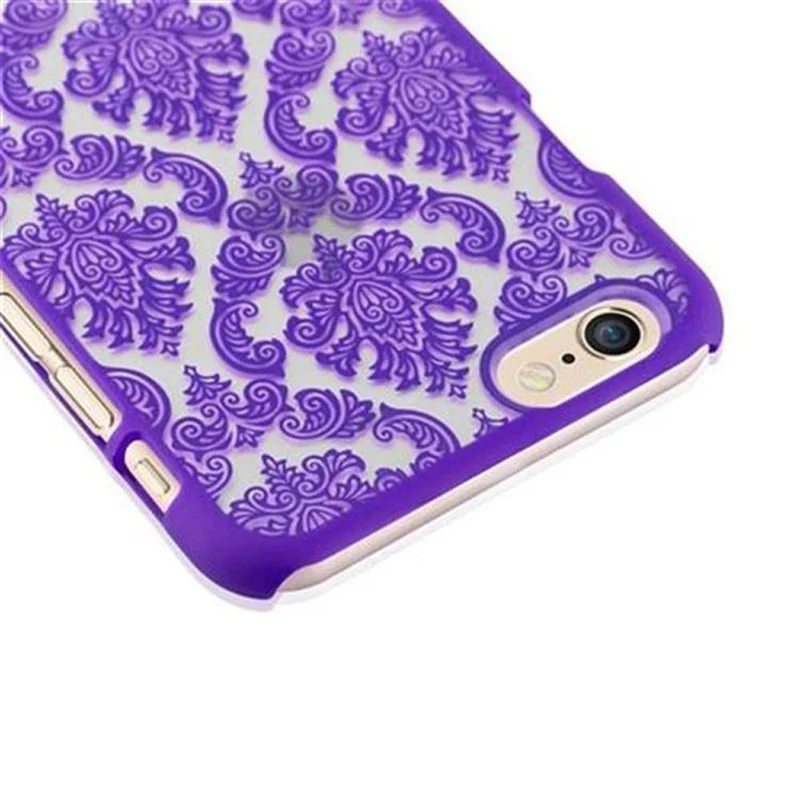 Cadorabo Hülle kompatibel mit Apple iPhone 6 / 6S Hard Case Schutzhülle in Blumen Paisley Henna Design gegen Kratzer und Stöße