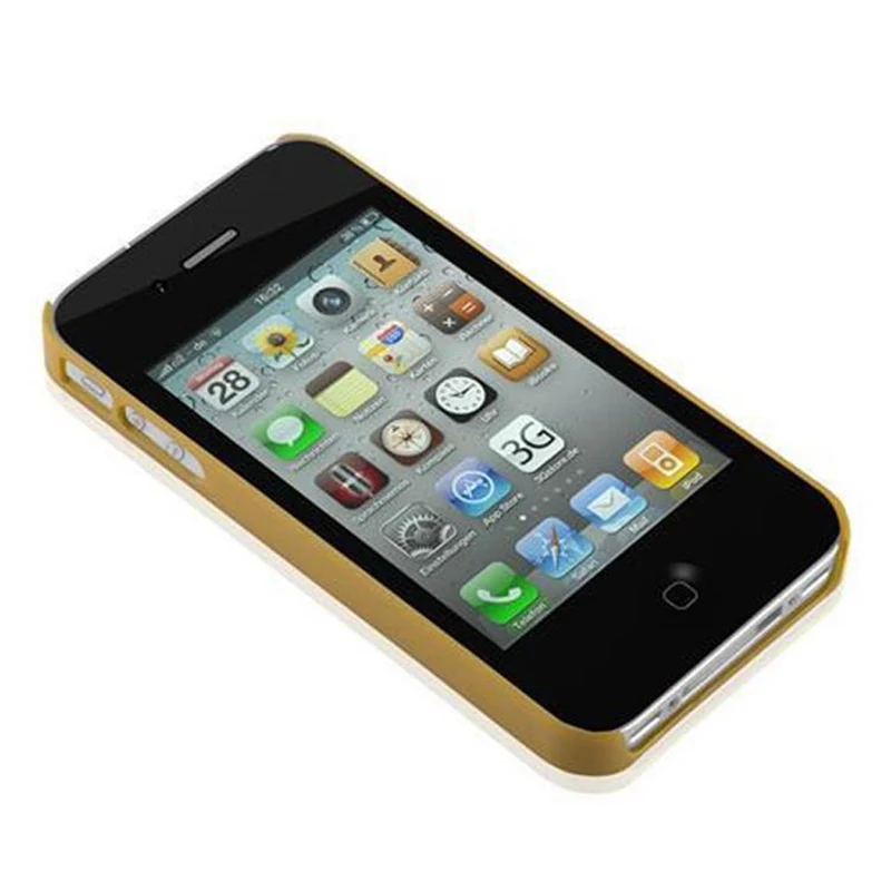 Cadorabo Hülle kompatibel mit Apple iPhone 4 / 4S Hard Case Schutzhülle in Blumen Paisley Henna Design gegen Kratzer und Stöße