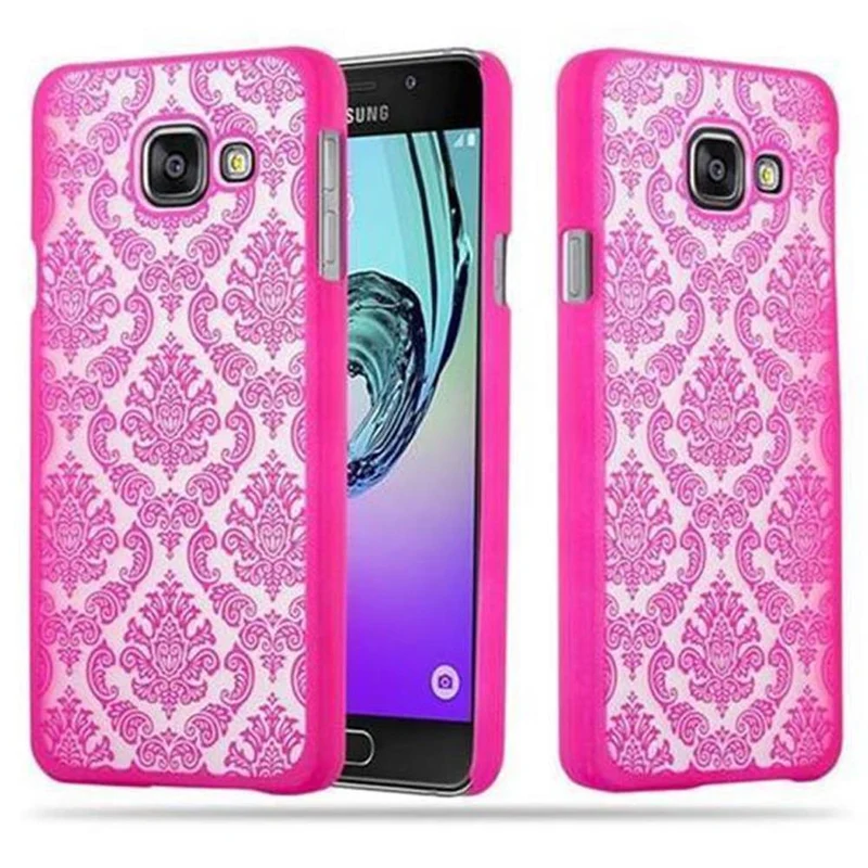 Cadorabo Hülle kompatibel mit Samsung Galaxy A3 2016 Hard Case Schutzhülle in Blumen Paisley Henna Design gegen Kratzer und Stöße