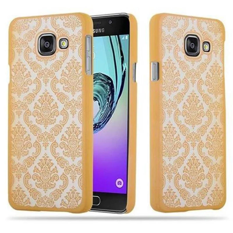 Cadorabo Hülle kompatibel mit Samsung Galaxy A3 2016 Hard Case Schutzhülle in Blumen Paisley Henna Design gegen Kratzer und Stöße