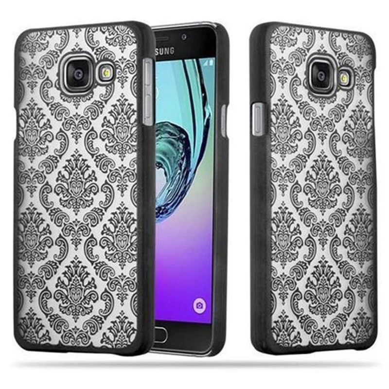 Cadorabo Hülle kompatibel mit Samsung Galaxy A3 2016 Hard Case Schutzhülle in Blumen Paisley Henna Design gegen Kratzer und Stöße