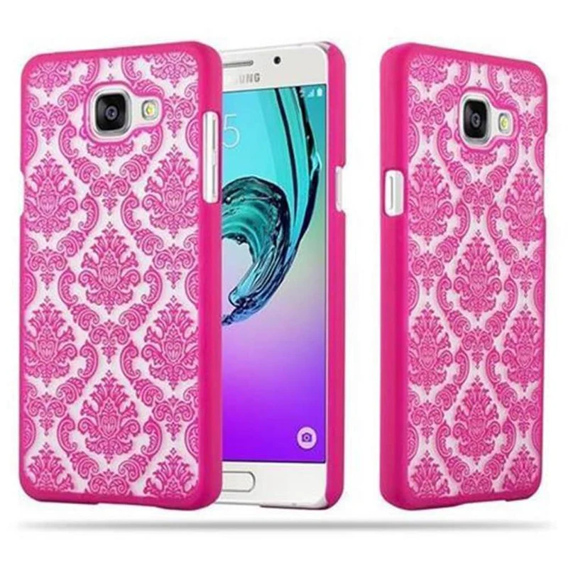 Cadorabo Hülle kompatibel mit Samsung Galaxy A5 2016 Hard Case Schutzhülle in Blumen Paisley Henna Design gegen Kratzer und Stöße