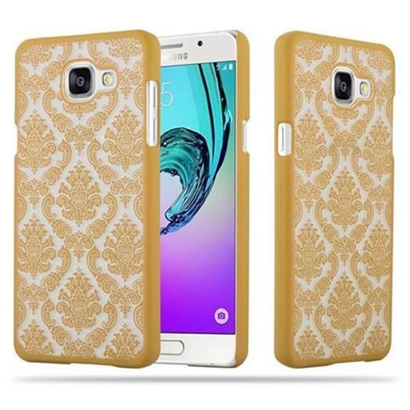 Cadorabo Hülle kompatibel mit Samsung Galaxy A5 2016 Hard Case Schutzhülle in Blumen Paisley Henna Design gegen Kratzer und Stöße