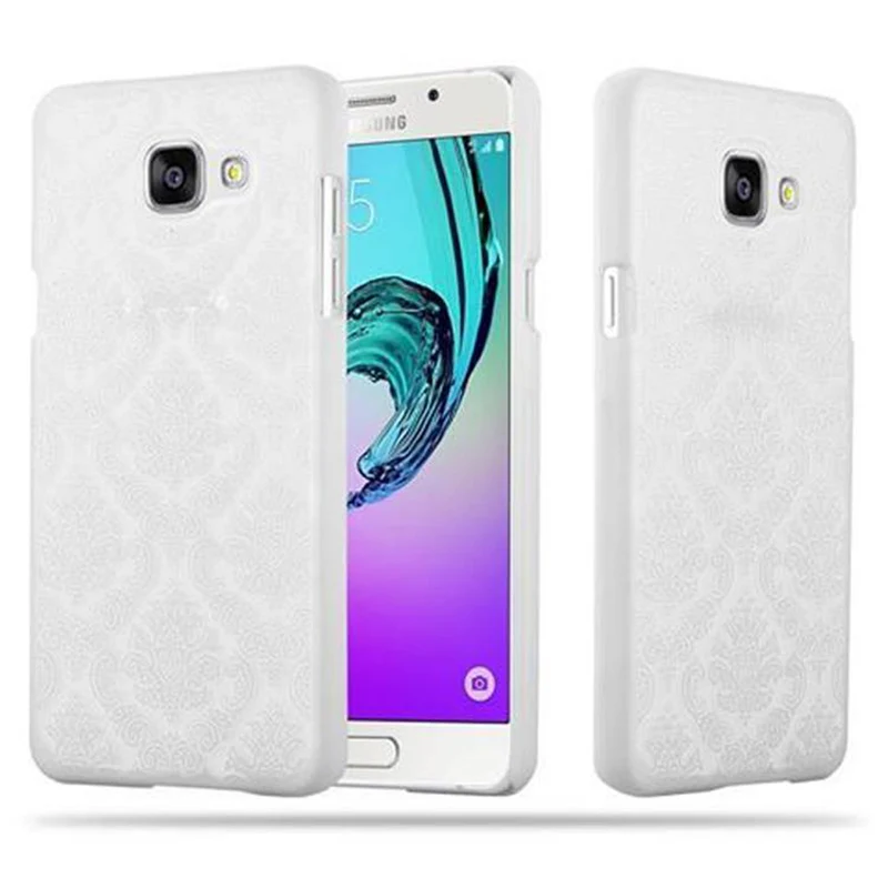 Cadorabo Hülle kompatibel mit Samsung Galaxy A5 2016 Hard Case Schutzhülle in Blumen Paisley Henna Design gegen Kratzer und Stöße