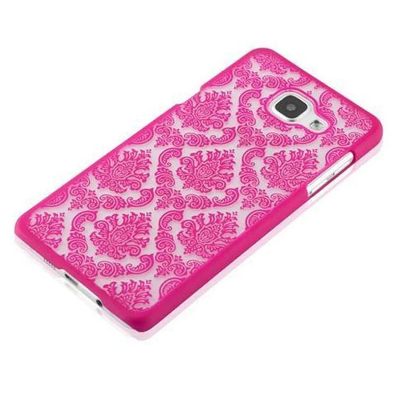 Cadorabo Hülle kompatibel mit Samsung Galaxy A5 2016 Hard Case Schutzhülle in Blumen Paisley Henna Design gegen Kratzer und Stöße