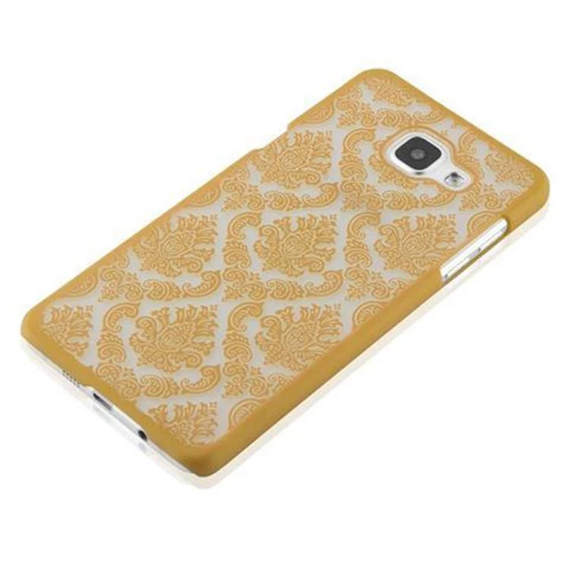 Cadorabo Hülle kompatibel mit Samsung Galaxy A5 2016 Hard Case Schutzhülle in Blumen Paisley Henna Design gegen Kratzer und Stöße