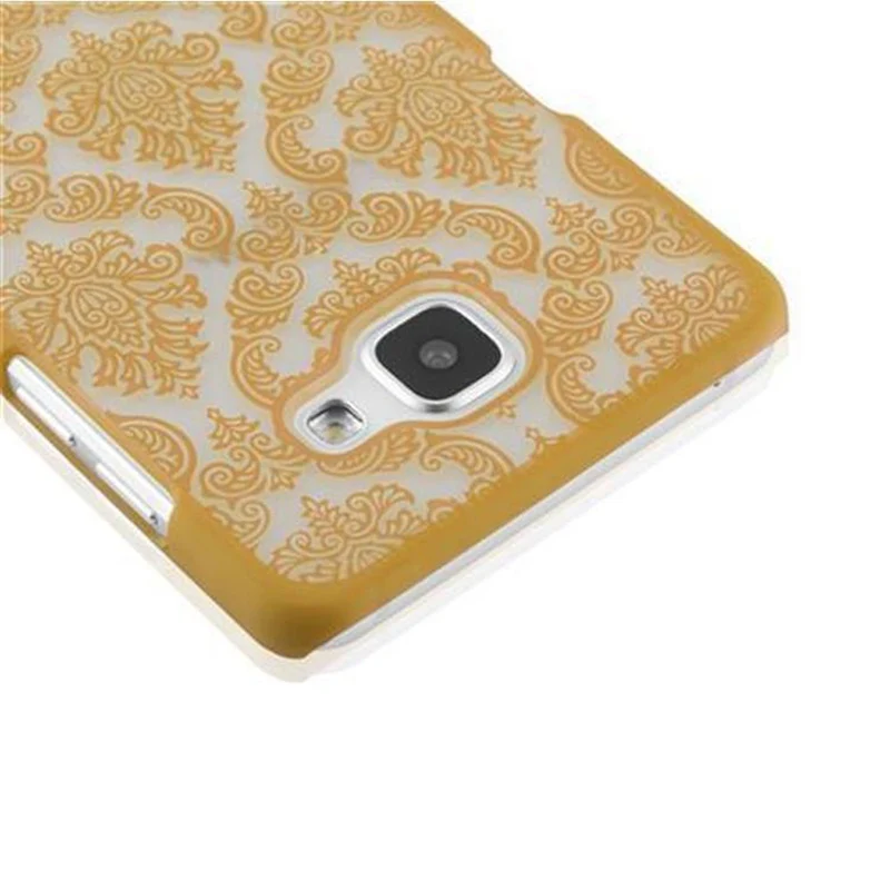 Cadorabo Hülle kompatibel mit Samsung Galaxy A5 2016 Hard Case Schutzhülle in Blumen Paisley Henna Design gegen Kratzer und Stöße