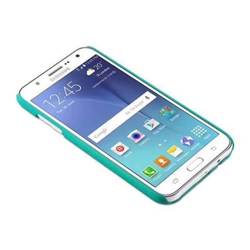 Cadorabo Hülle kompatibel mit Samsung Galaxy J7 2015 Hard Case Schutzhülle in Blumen Paisley Henna Design gegen Kratzer und Stöße