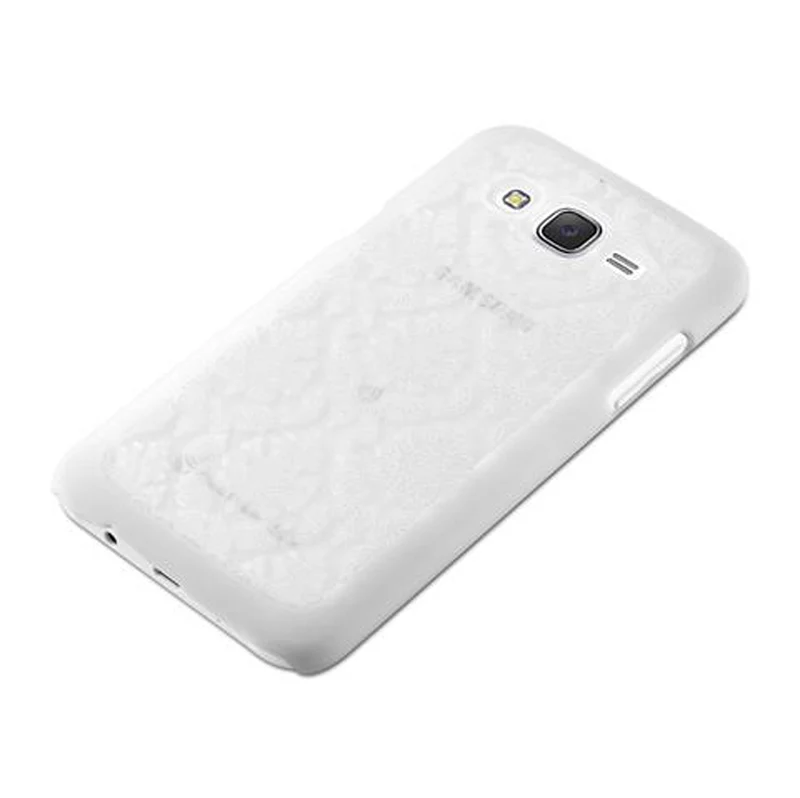 Cadorabo Hülle kompatibel mit Samsung Galaxy J7 2015 Hard Case Schutzhülle in Blumen Paisley Henna Design gegen Kratzer und Stöße