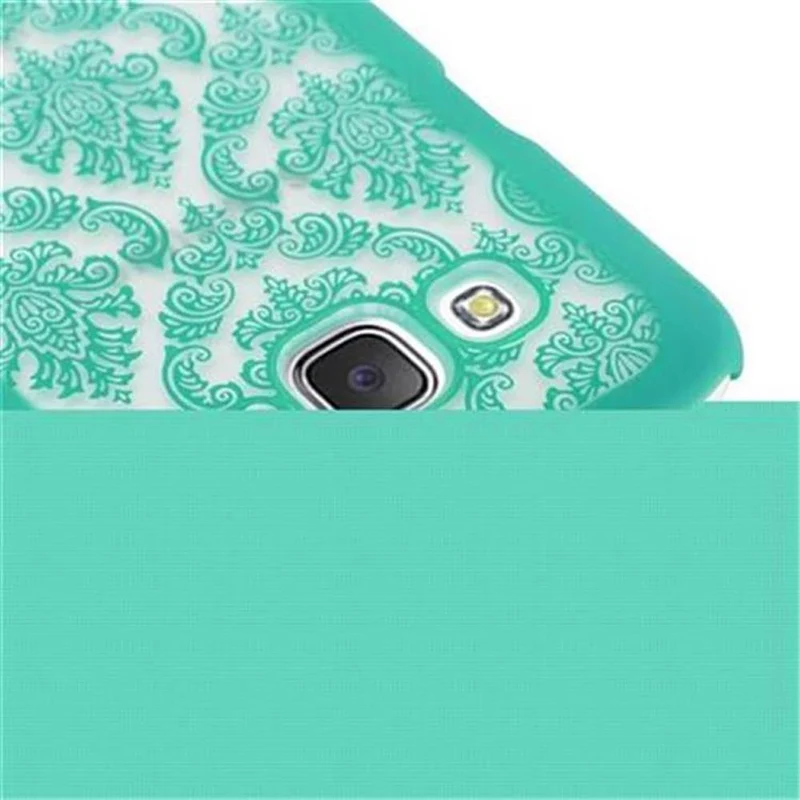 Cadorabo Hülle kompatibel mit Samsung Galaxy J5 2015 Hard Case Schutzhülle in Blumen Paisley Henna Design gegen Kratzer und Stöße