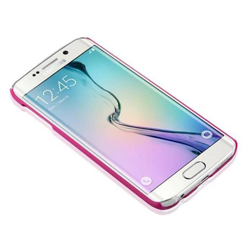 Cadorabo Hülle kompatibel mit Samsung Galaxy S6 EDGE Hard Case Schutzhülle in Blumen Paisley Henna Design gegen Kratzer und Stöße