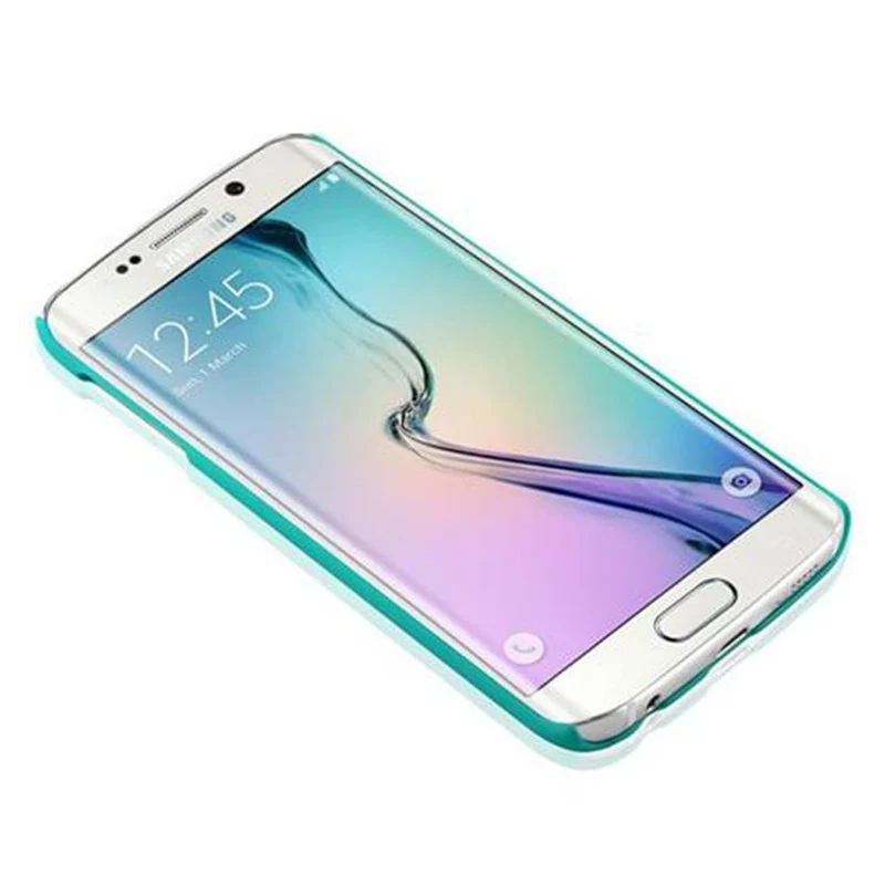 Cadorabo Hülle kompatibel mit Samsung Galaxy S6 EDGE Hard Case Schutzhülle in Blumen Paisley Henna Design gegen Kratzer und Stöße