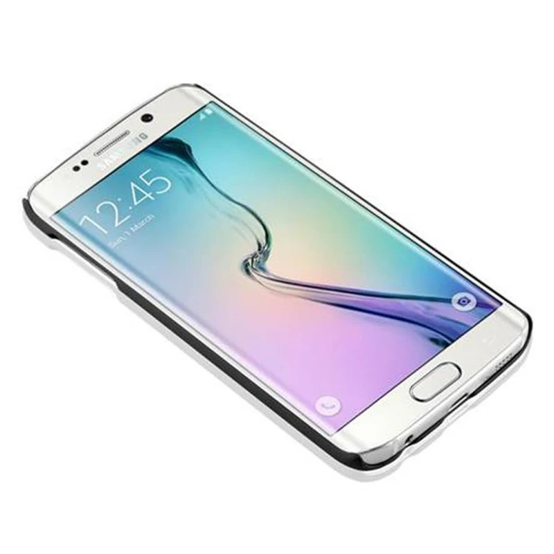 Cadorabo Hülle kompatibel mit Samsung Galaxy S6 EDGE Hard Case Schutzhülle in Blumen Paisley Henna Design gegen Kratzer und Stöße