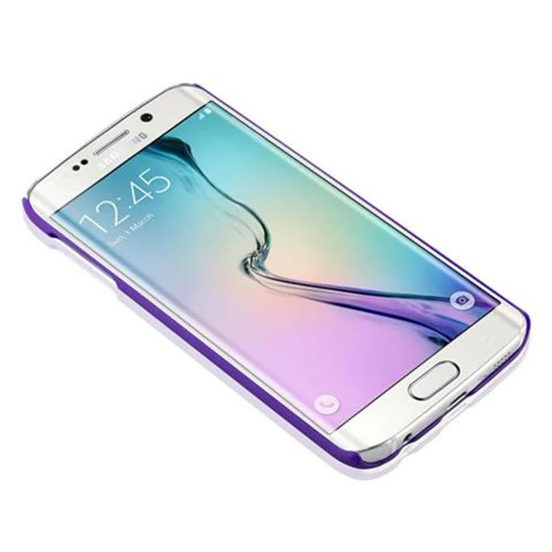 Cadorabo Hülle kompatibel mit Samsung Galaxy S6 EDGE Hard Case Schutzhülle in Blumen Paisley Henna Design gegen Kratzer und Stöße