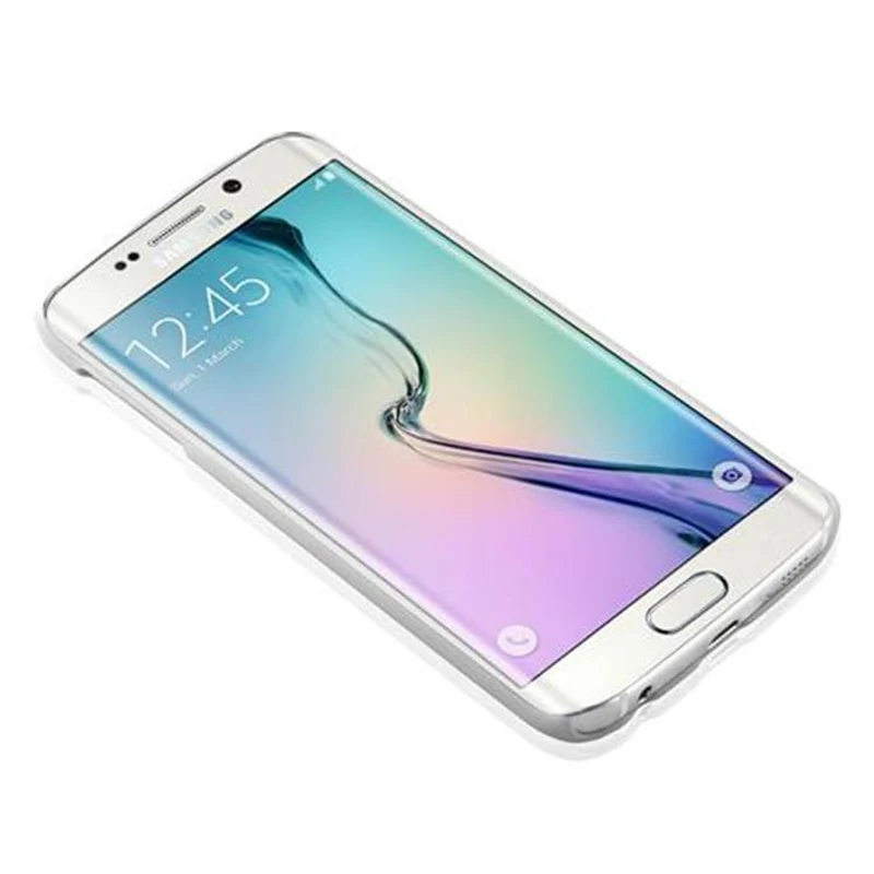 Cadorabo Hülle kompatibel mit Samsung Galaxy S6 EDGE Hard Case Schutzhülle in Blumen Paisley Henna Design gegen Kratzer und Stöße