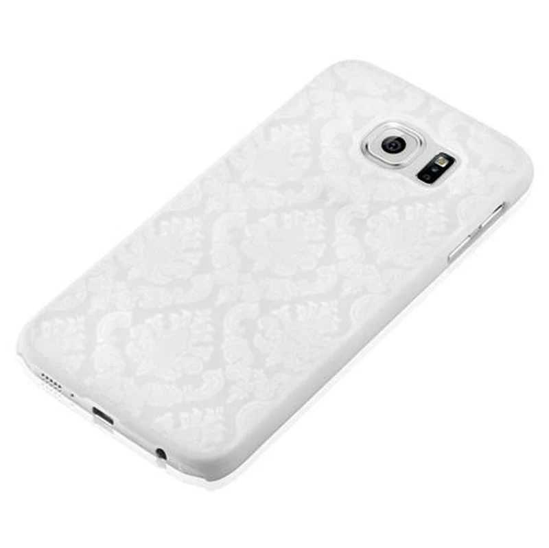 Cadorabo Hülle kompatibel mit Samsung Galaxy S6 Hard Case Schutzhülle in Blumen Paisley Henna Design gegen Kratzer und Stöße