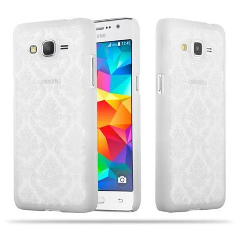Cadorabo Hülle kompatibel mit Samsung Galaxy GRAND PRIME Hard Case Schutzhülle in Blumen Paisley Henna Design gegen Kratzer und Stöße