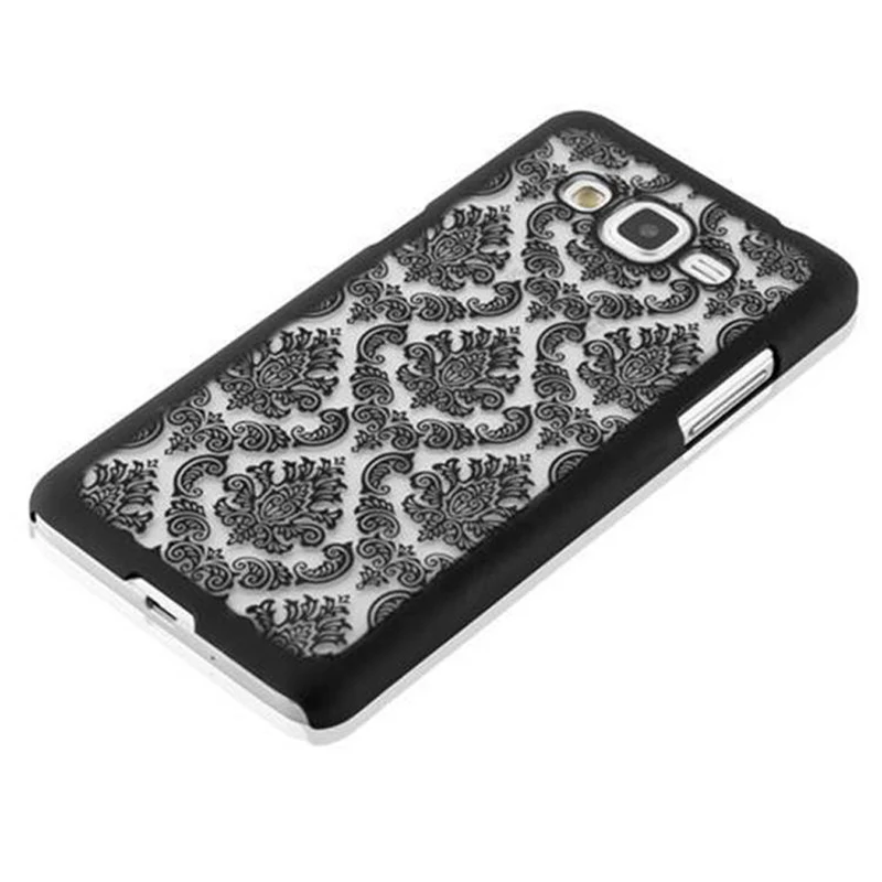 Cadorabo Hülle kompatibel mit Samsung Galaxy GRAND PRIME Hard Case Schutzhülle in Blumen Paisley Henna Design gegen Kratzer und Stöße