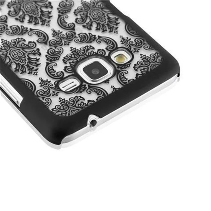 Cadorabo Hülle kompatibel mit Samsung Galaxy GRAND PRIME Hard Case Schutzhülle in Blumen Paisley Henna Design gegen Kratzer und Stöße