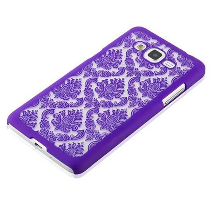 Cadorabo Hülle kompatibel mit Samsung Galaxy GRAND PRIME Hard Case Schutzhülle in Blumen Paisley Henna Design gegen Kratzer und Stöße