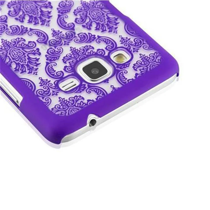 Cadorabo Hülle kompatibel mit Samsung Galaxy GRAND PRIME Hard Case Schutzhülle in Blumen Paisley Henna Design gegen Kratzer und Stöße