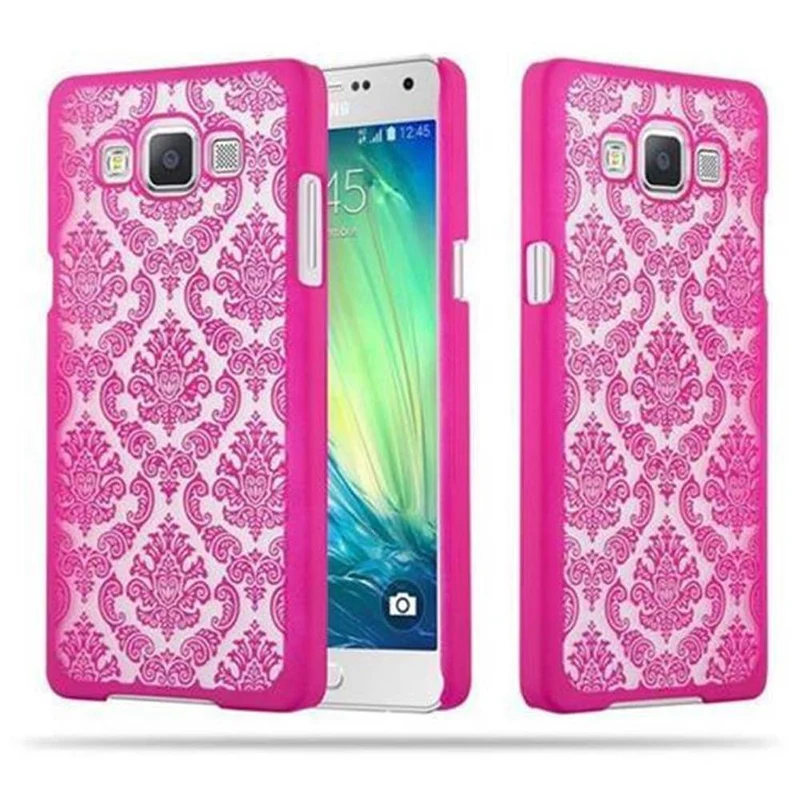Cadorabo Hülle kompatibel mit Samsung Galaxy A5 2015 Hard Case Schutzhülle in Blumen Paisley Henna Design gegen Kratzer und Stöße
