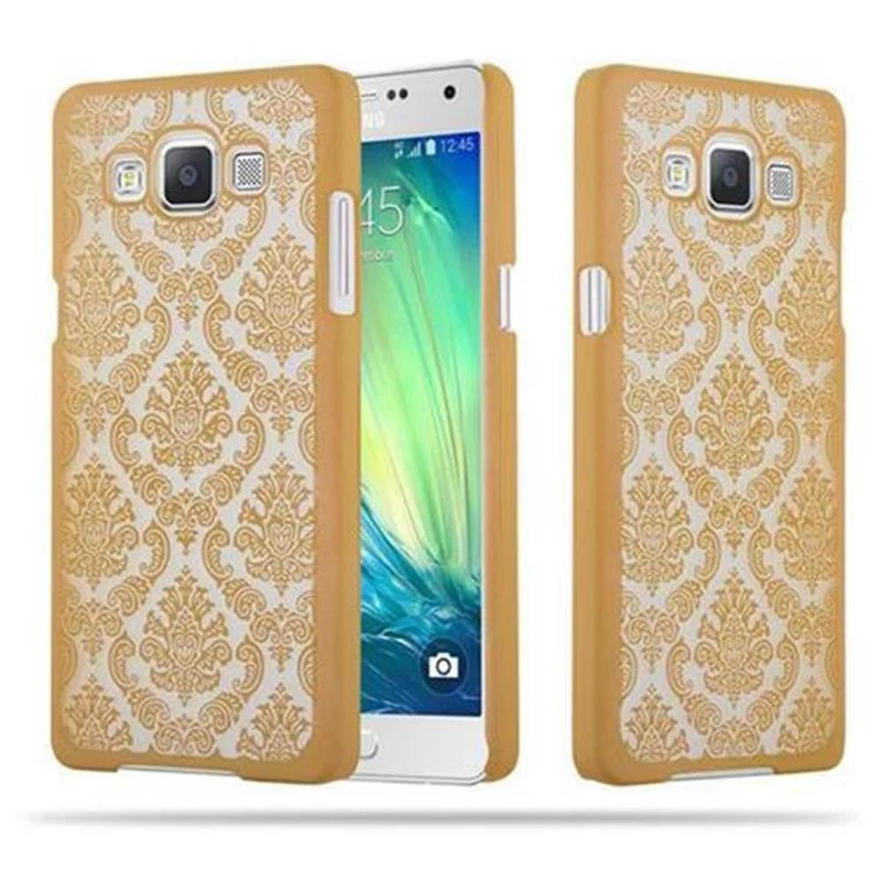 Cadorabo Hülle kompatibel mit Samsung Galaxy A5 2015 Hard Case Schutzhülle in Blumen Paisley Henna Design gegen Kratzer und Stöße