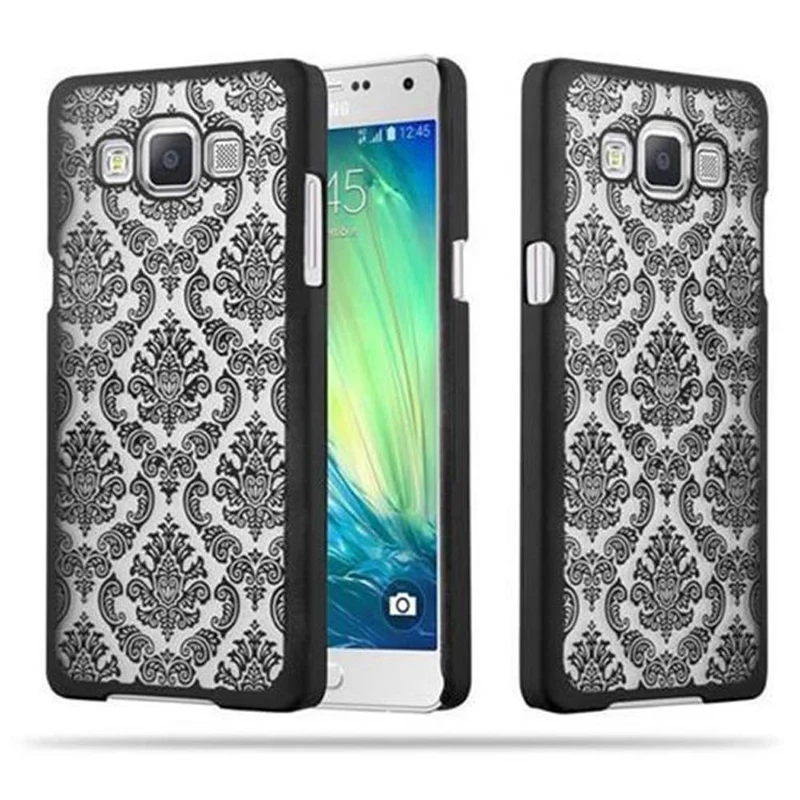 Cadorabo Hülle kompatibel mit Samsung Galaxy A5 2015 Hard Case Schutzhülle in Blumen Paisley Henna Design gegen Kratzer und Stöße