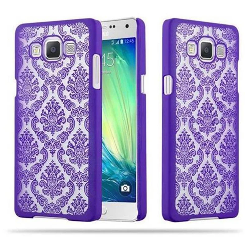 Cadorabo Hülle kompatibel mit Samsung Galaxy A5 2015 Hard Case Schutzhülle in Blumen Paisley Henna Design gegen Kratzer und Stöße