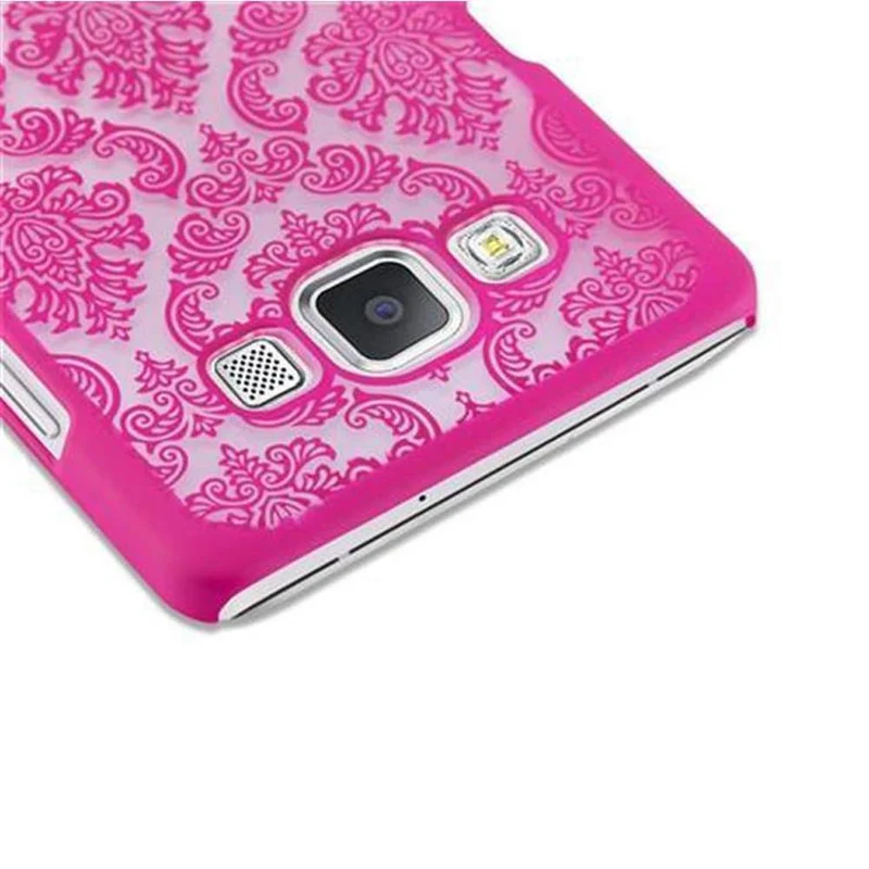 Cadorabo Hülle kompatibel mit Samsung Galaxy A5 2015 Hard Case Schutzhülle in Blumen Paisley Henna Design gegen Kratzer und Stöße
