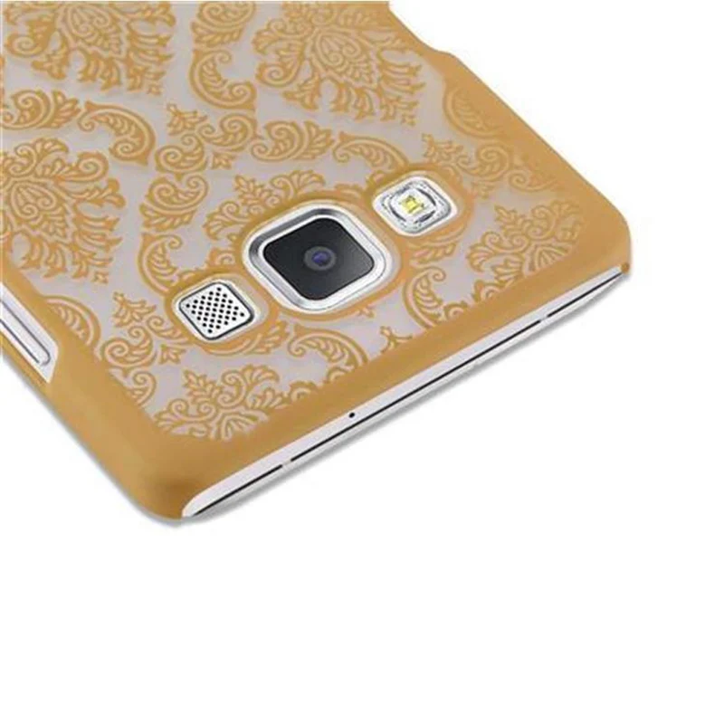 Cadorabo Hülle kompatibel mit Samsung Galaxy A5 2015 Hard Case Schutzhülle in Blumen Paisley Henna Design gegen Kratzer und Stöße